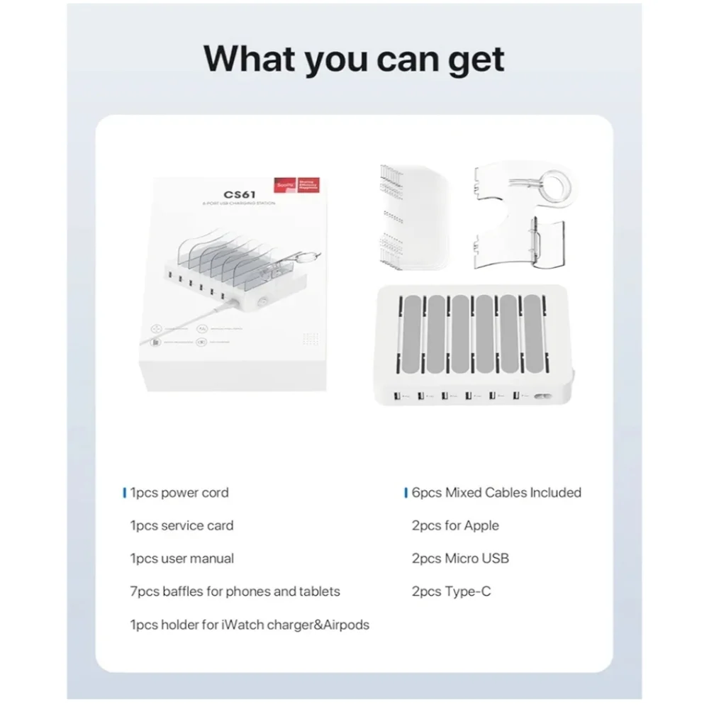 NEW Multi-Device Charging Station with White Finish